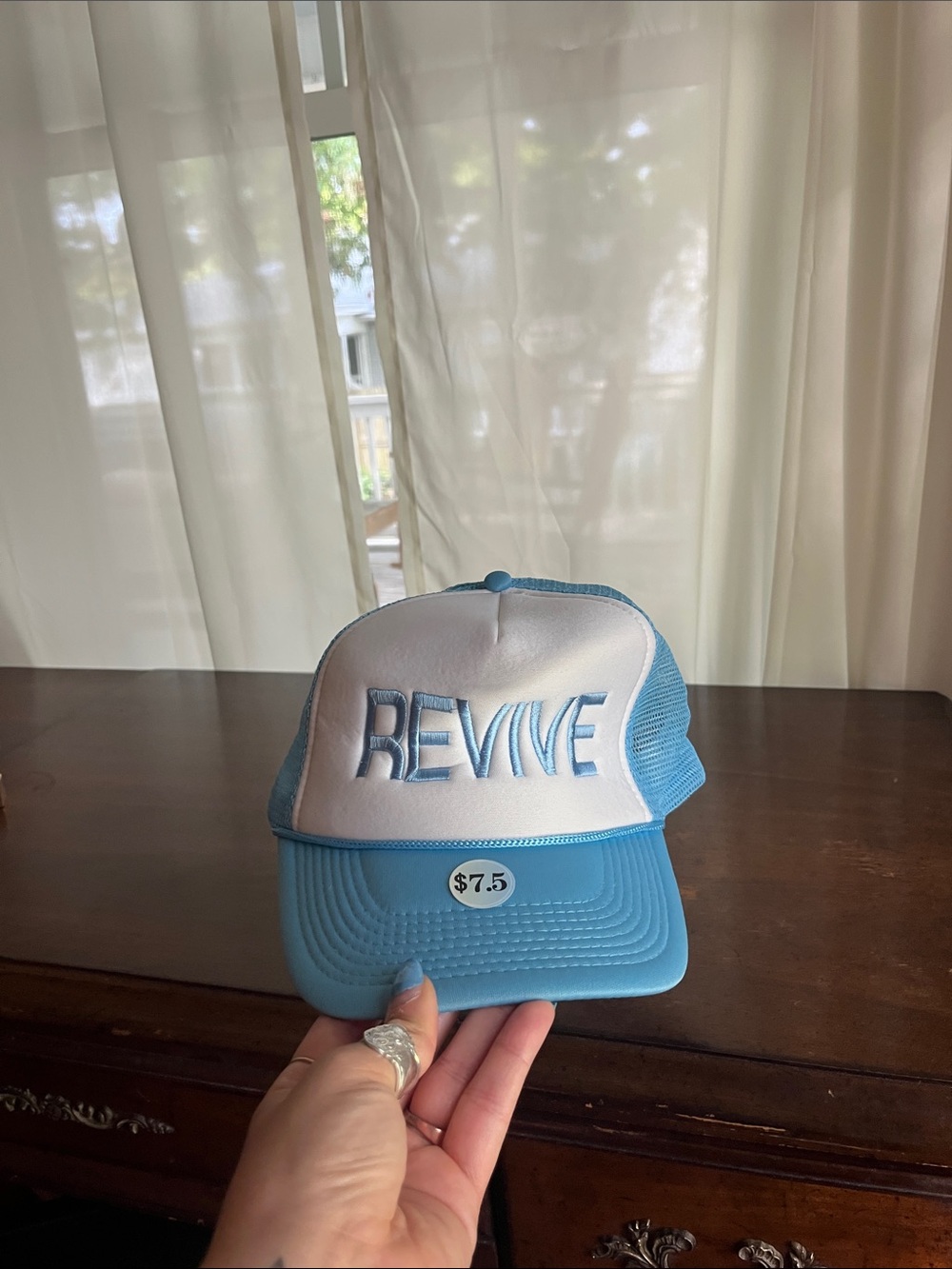 REVIVE Blue & White Trucker Hat